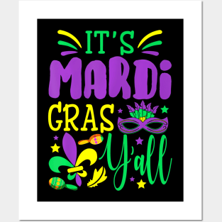 Its Mardi Gras Yall Mardi Gras Party Mask Posters and Art